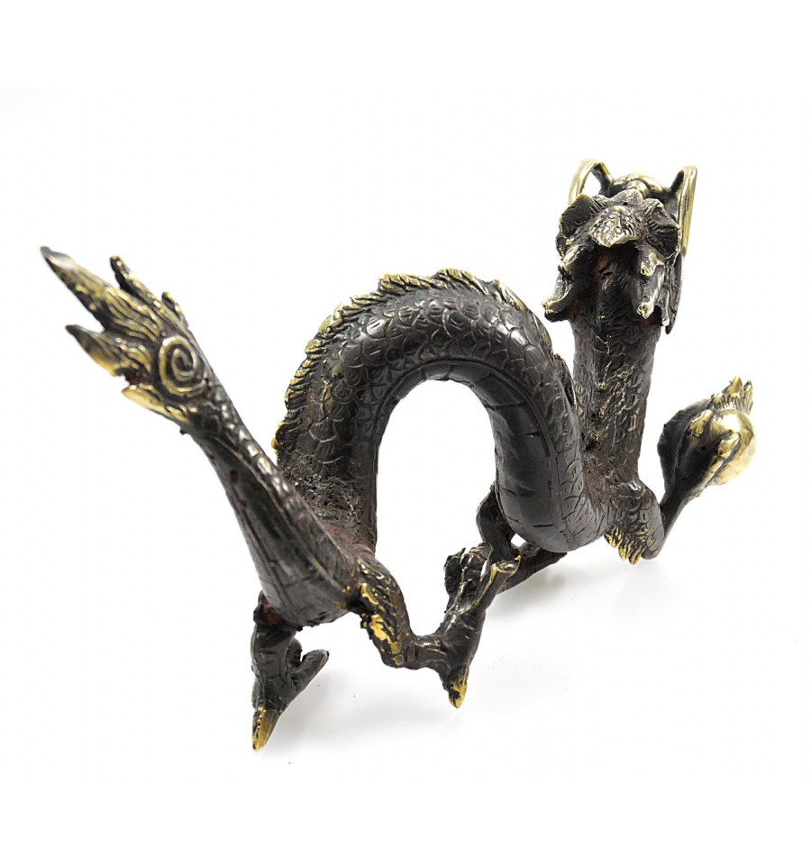 Statue Dragon d/'Asie en bronze Déco chinoise asiatique.