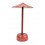 Présentoir à boucles d'oreilles forme parasol en bois massif teinte rouge H26cm