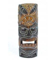 Masque Tiki h30cm en bois. Fabrication artisanale.