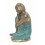 Statuette Bouddha penseur en bronze véritable, style antique.