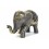 Statuette éléphant trompe en l'air. Véritable bronze d'Asie.