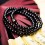 Bracelet Tibétain, Mala en perles de bois noir. 