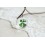 Necklace lucky charm with pendant Clover with 4 leaves. Free Shipping !