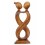 Statua astratta coppia Amore Infinito h30cm in legno massello Marrone 