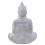 Buddha Statue in gray stone, asian decor.