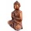 La grande statua del Buddha seduto con le mani giunte in legno, deco-buddista.