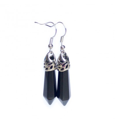 Earrings onyx, gem of esoteric protection pregnancy.
