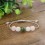Bijou bracelet porte-bonheur amour, agate pierre de lune quartz rose.