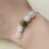 Gioielli braccialetto di fascino per amore, agata pietra di luna di quarzo rosa.