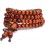 Bracelet Tibétain, Mala en perles de bois + noeud sans fin. Coloris orange