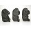 The 3 wise monkeys XL. Statues solid wood black H20cm