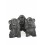 The 3 wise monkeys XL. Statues solid wood black H20cm