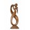 La grande statua di un paio intrecciati infinito h50cm legno tinta marrone. Idea regalo di Nozze di Legno