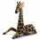 Decorazione giraffa statua in legno arredamento camera bambini safari in savana.