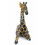 Decoration giraffe statue wood decor child room safari savannah.