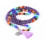 7 chakra multistrand bracelet - Tibetan mala in Amethyst and gemstones + tree of life symbol