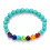 Bracelet 7 chakras Howlite turquoise