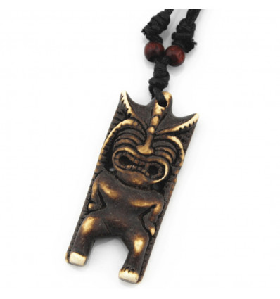 Necklace mixed men's / women's with pendant of Tiki - polynesian style