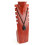 Buste présentoir à colliers cranté en bois massif couleur rouge H40cm
