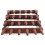 Porte-bagues / Présentoir à bagues (24 cônes) en bois massif couleur rouge
