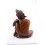 Sitting Buddha Statue h30cm solid wood carved hand