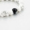 Bracelets of distance / couples - black Agate and white Howlite - free Delivery !!!