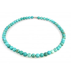 Necklace flush with neck turquoise stone cheap, free shipping.