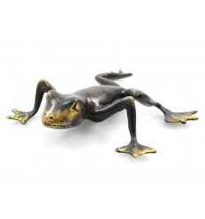 Statue frog in bronze. Curio collection rare. Purchase.