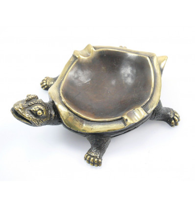 Ashtray turtle of land bronze. Vintage retro 50's.
