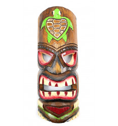 Maschera tiki in legno economica. Decorazione Tiki Hawaii Turtle Tahiti.