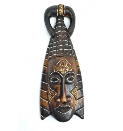 Masque Africain en bois 30cm style tribal. 