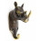 Peg Rinoceronte in bronzo, appendiabiti a parete gancio originale.