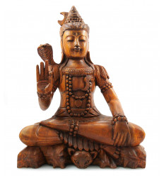 Statue of lord Shiva in wood, decoration, Hinduism, India, craft, purchase.