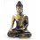 Statuetta di Buddha Zen in bronzo Bhumisparsa Mudra. Deco importare Asia.