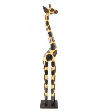 Statue giraffe standing in a wood, purchase deco giraffe african original.