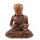 Statua monaco buddista di shaolin scultura in legno di artigianato, Asia.