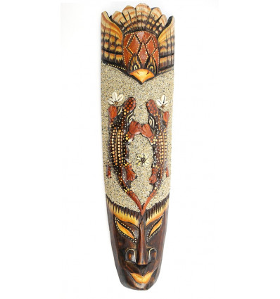 African mask wood sand shell. Buy African decoration cheap.