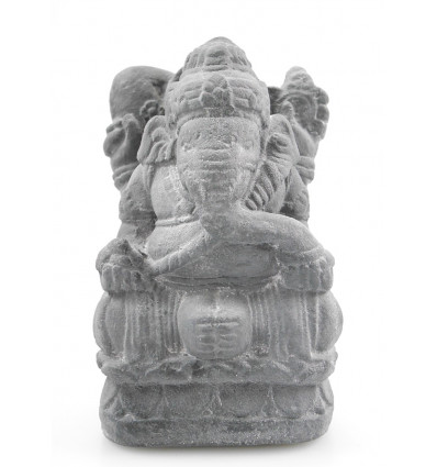 Statue of Ganesh H17cm in solid wood carved hand