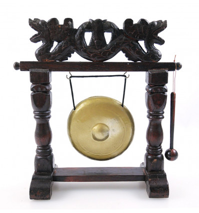 Gong de table chinois sur socle. Décoration asiatique dragon achat.
