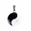 Necklace pendant Yin Yang in howlite and onyx. Jewelry Zen not expensive.
