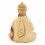 Statua di Buddha seduto in legno massello intagliato a mano h20cm - Mûdra di Istruzione e di discussione