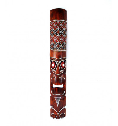 Large tiki mask 100 cm in the cheap wood. Decor Tiki tahiti.