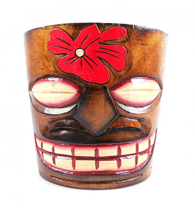 Cache-pot in the wood inside or outside. Decoration Tiki Bar.