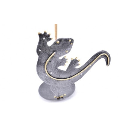 Wrought Iron Incense Burner - Gecko/Lizard/Salamander/Margouillat Pattern