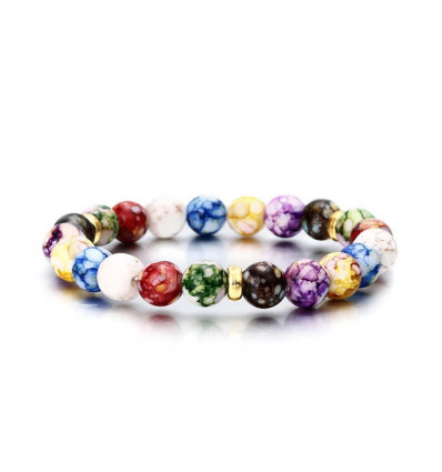 Bracciale "Joie de vivre" - perline multicolori