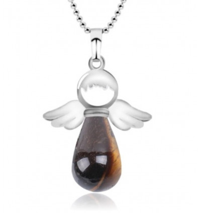 "My Guardian Angel" Necklace in Real Tiger's Eye