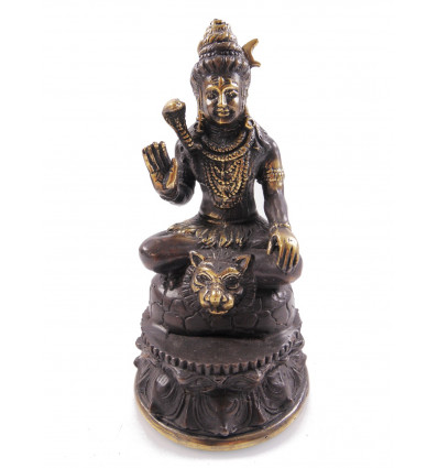 Statuette Shiva en bronze Hcm. Artisanat asiatique.