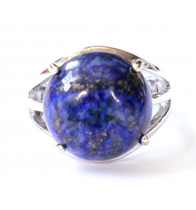 Bague Iris ornée d'un Lapis Lazuli - Anneau réglable