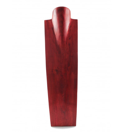 Display special long necklaces H60cm bust exotic wood red