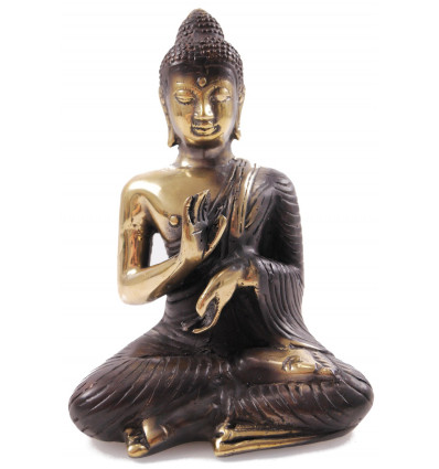Vitarka Mûdra statuetta di Buddha in bronzo H14cm.